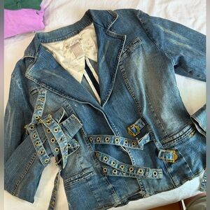 Baby Phat Y2K Denim Jacket with Buckles